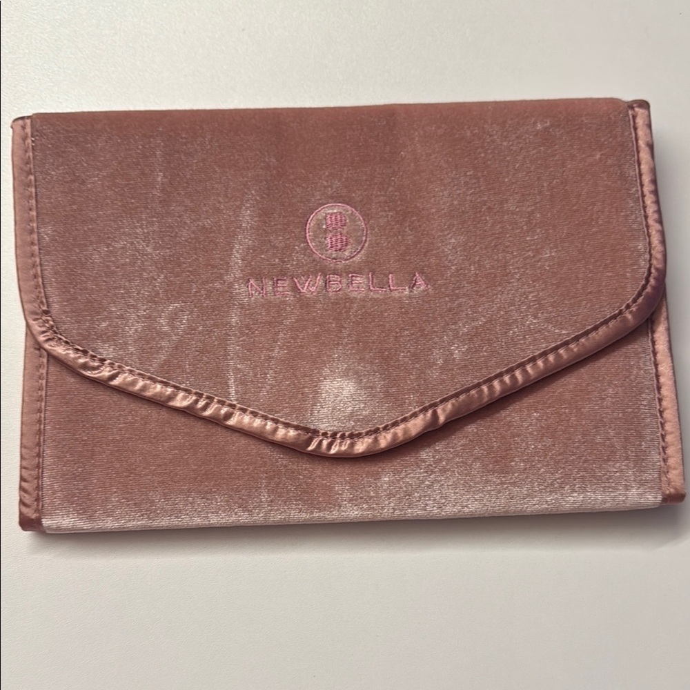 Pink Velvet Cosmetic Bag with Elegant Design